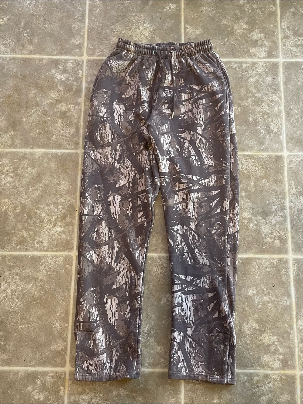 Men's Gray Camouflage Print Jogger Sweatpants